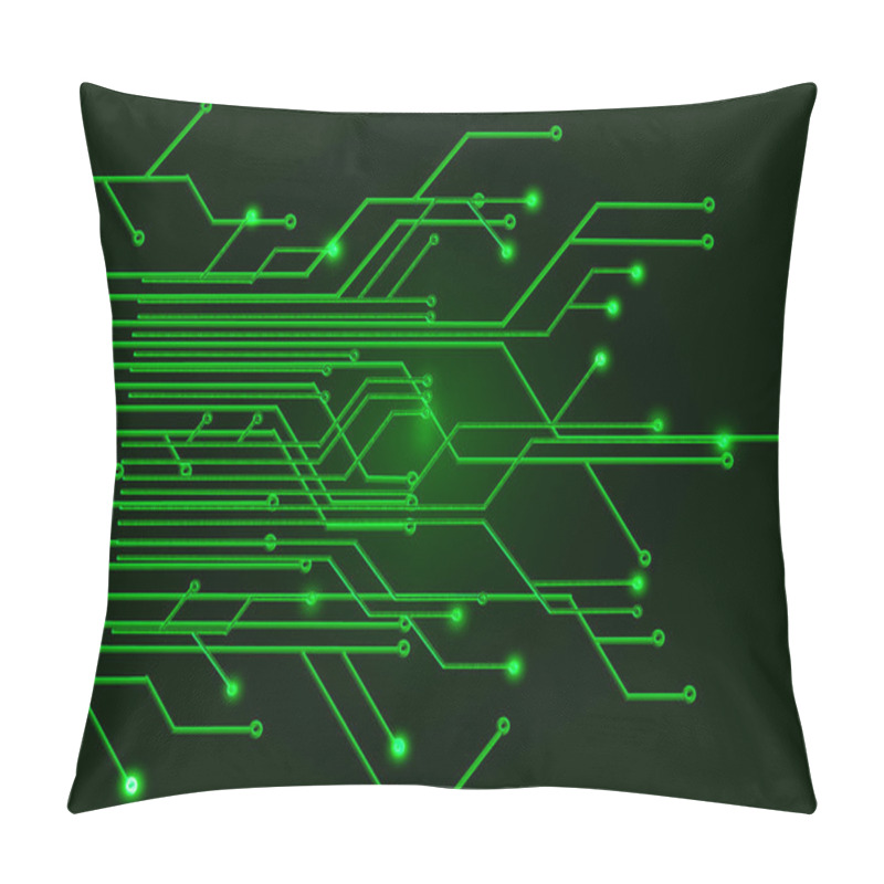 Personality  Green Circuit Board Pillow Covers