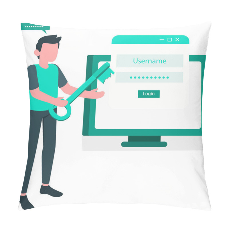 Personality  Business Loan Illustration Which Can Easily Modify Or Edit Pillow Covers