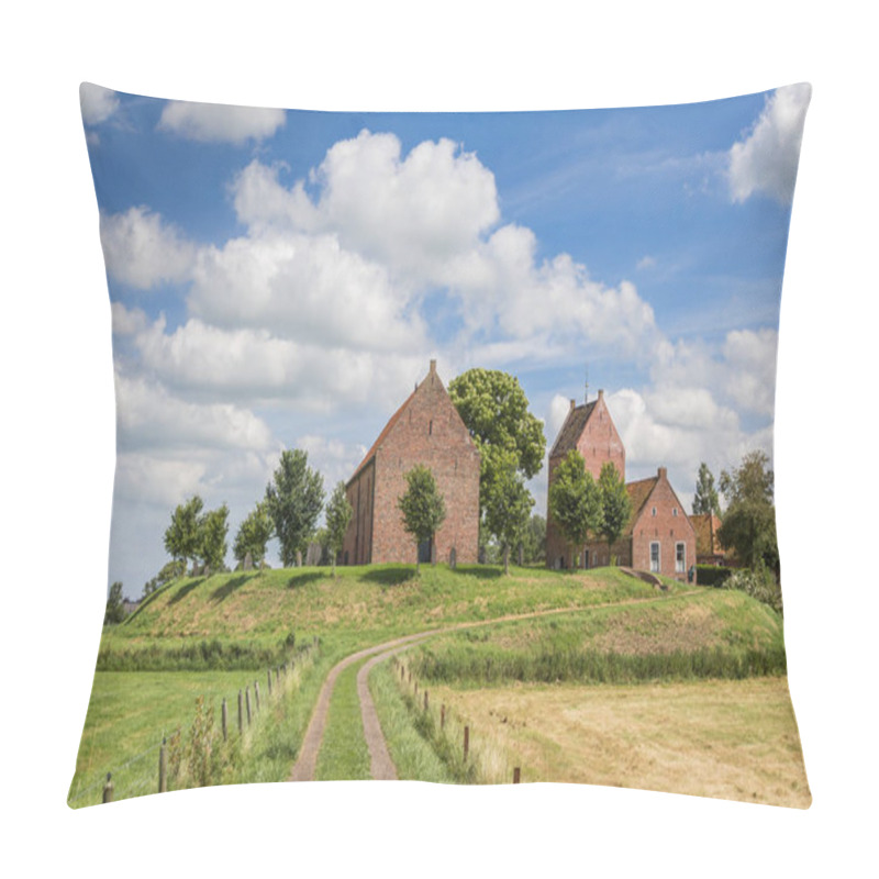 Personality  Medieval Church On A Mound In Ezinge, Holland Pillow Covers