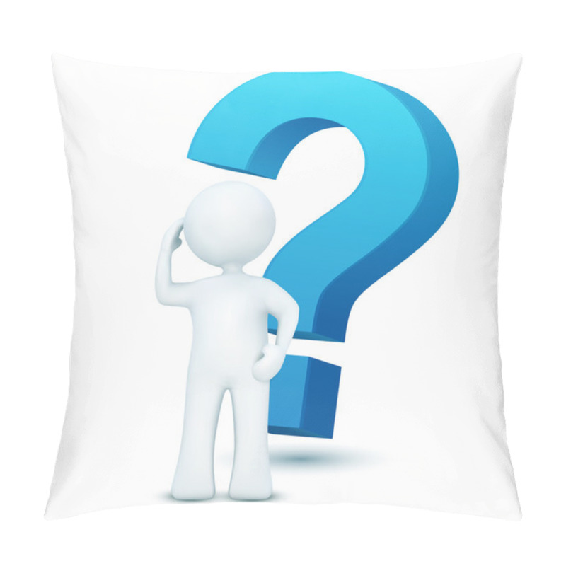 Personality  3d Character With Question Mark Pillow Covers