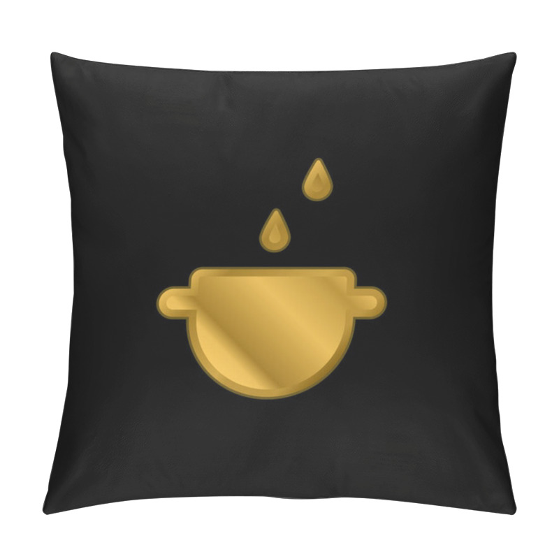 Personality  Boiling Gold Plated Metalic Icon Or Logo Vector Pillow Covers