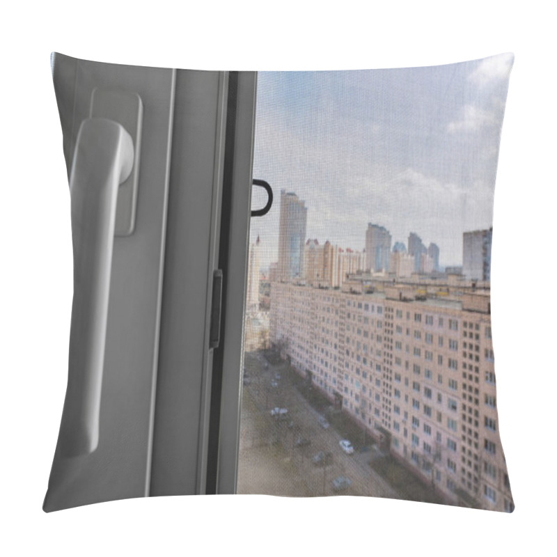 Personality  Mosquito Screen On A Window Pillow Covers