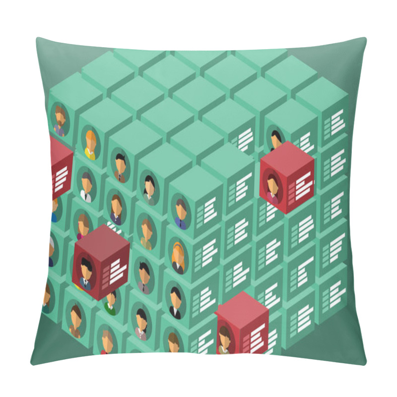 Personality  Digital Tech In Recruitment Vector  Pillow Covers