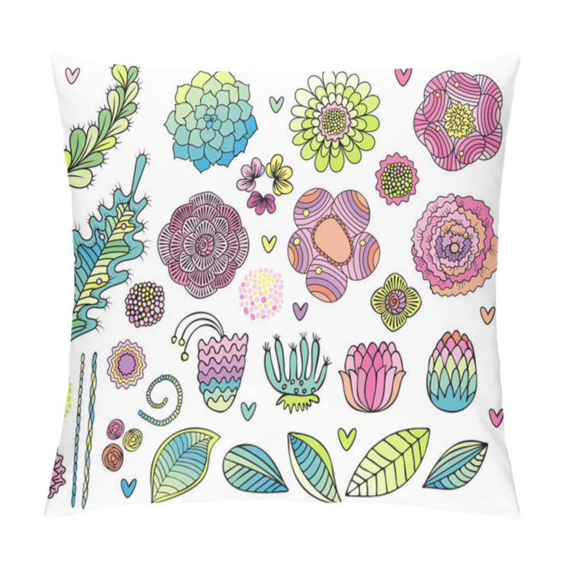 Personality  Vector Floral Set. Pillow Covers