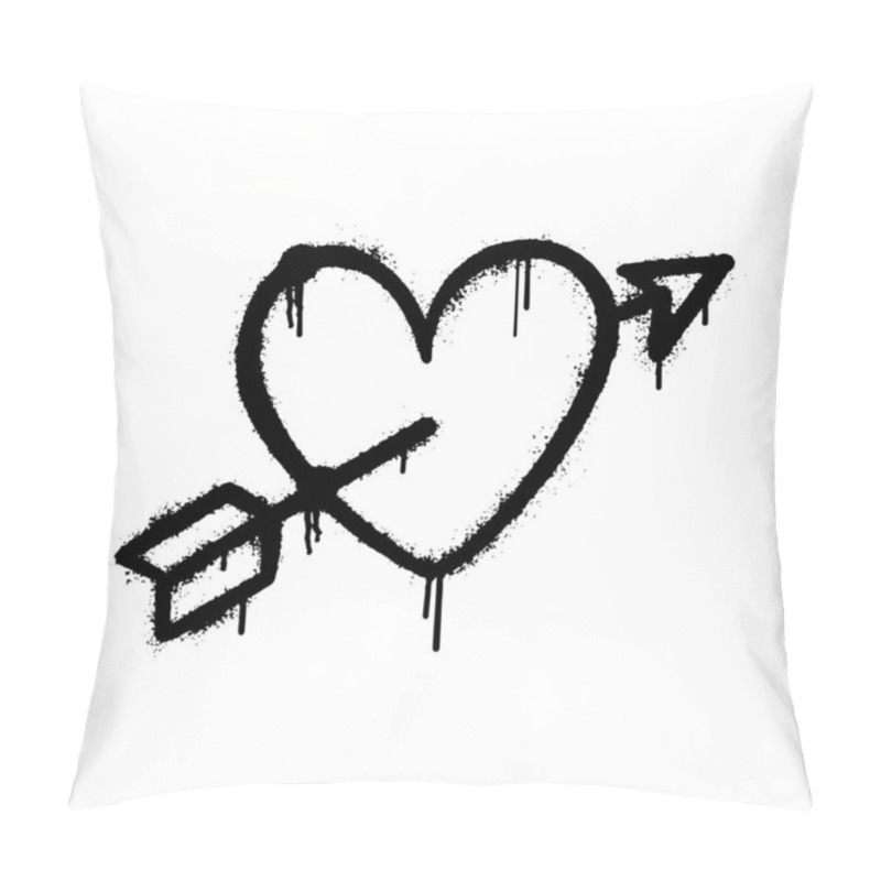 Personality  Awesome Graffiti Love Symbol. Vector Illustration. Pillow Covers