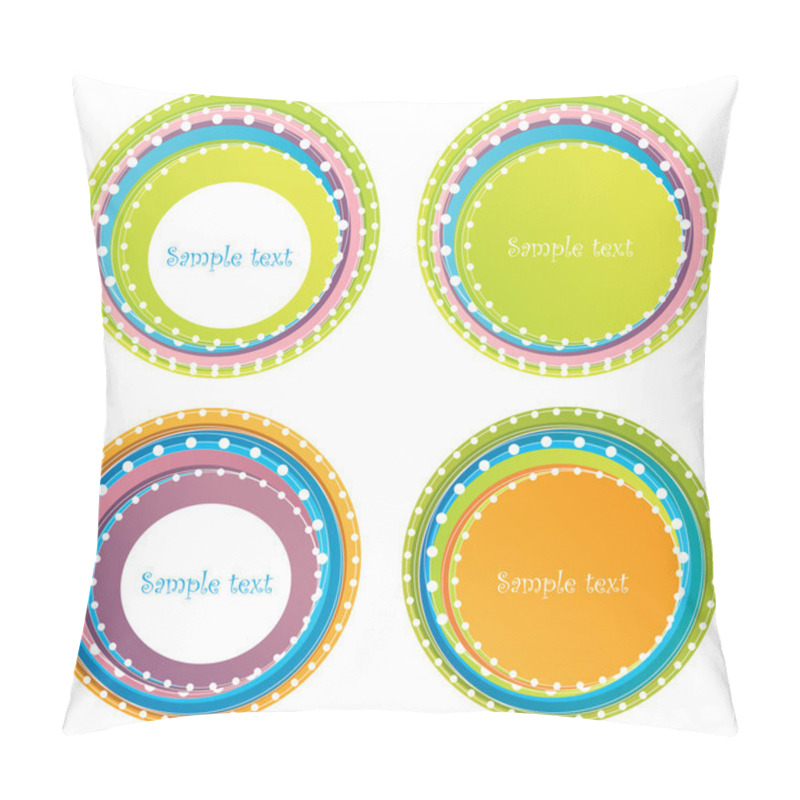 Personality  Vector Collection Of Abstract Round Forms Pillow Covers