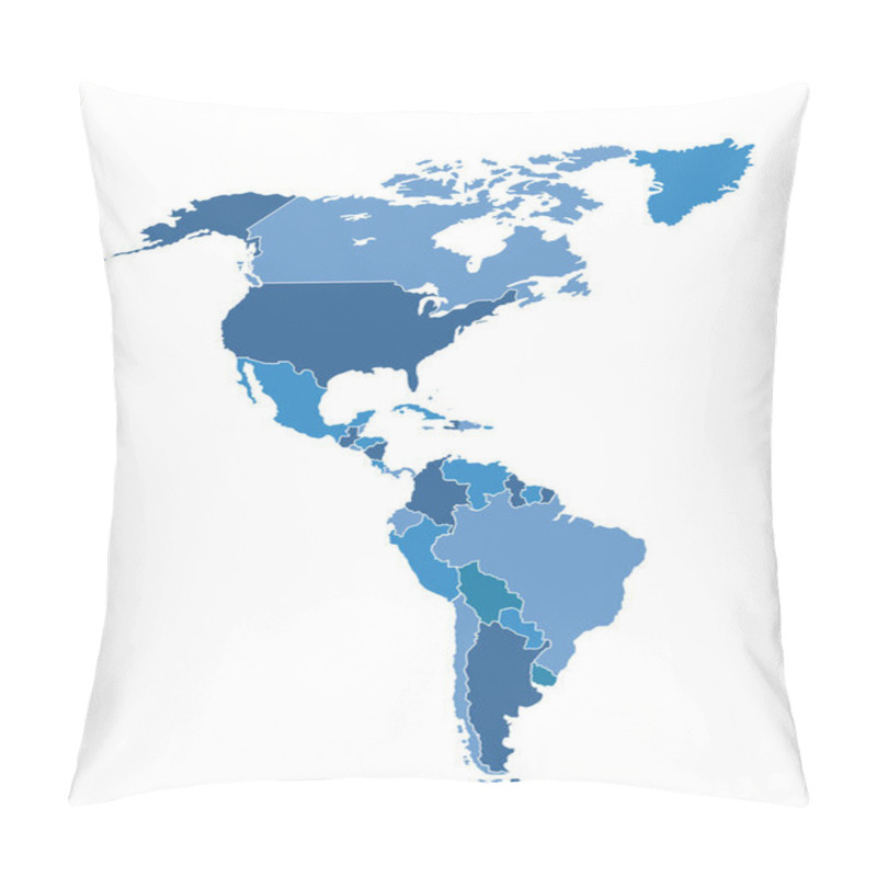 Personality  Americas Map Vector Isolated Pillow Covers