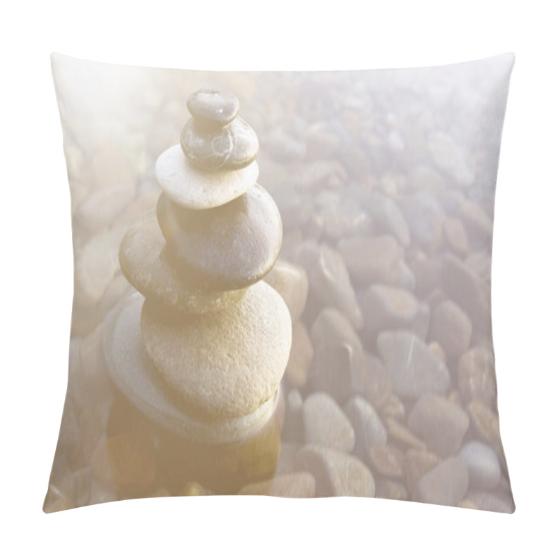 Personality  Balancing Pebbles Covered With Water Pillow Covers