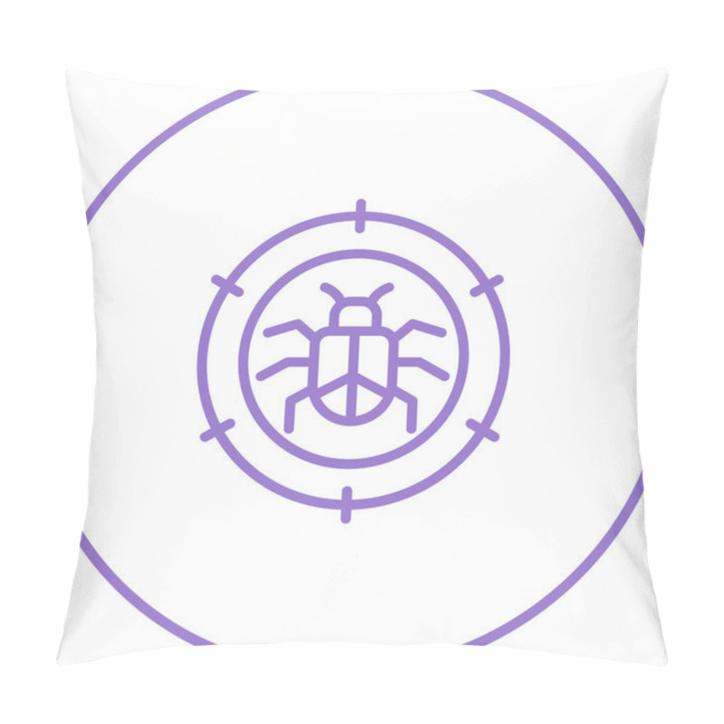 Personality  Debugger Web Icon Vector Illustration Pillow Covers