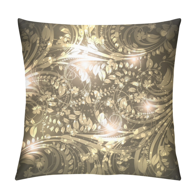 Personality  Seamless Wallpaper Pattern Gold, Vector Pillow Covers