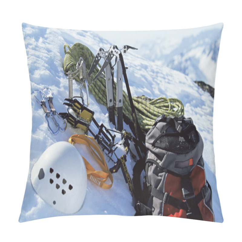 Personality  Mountain Climbing Equipment In Snow Pillow Covers