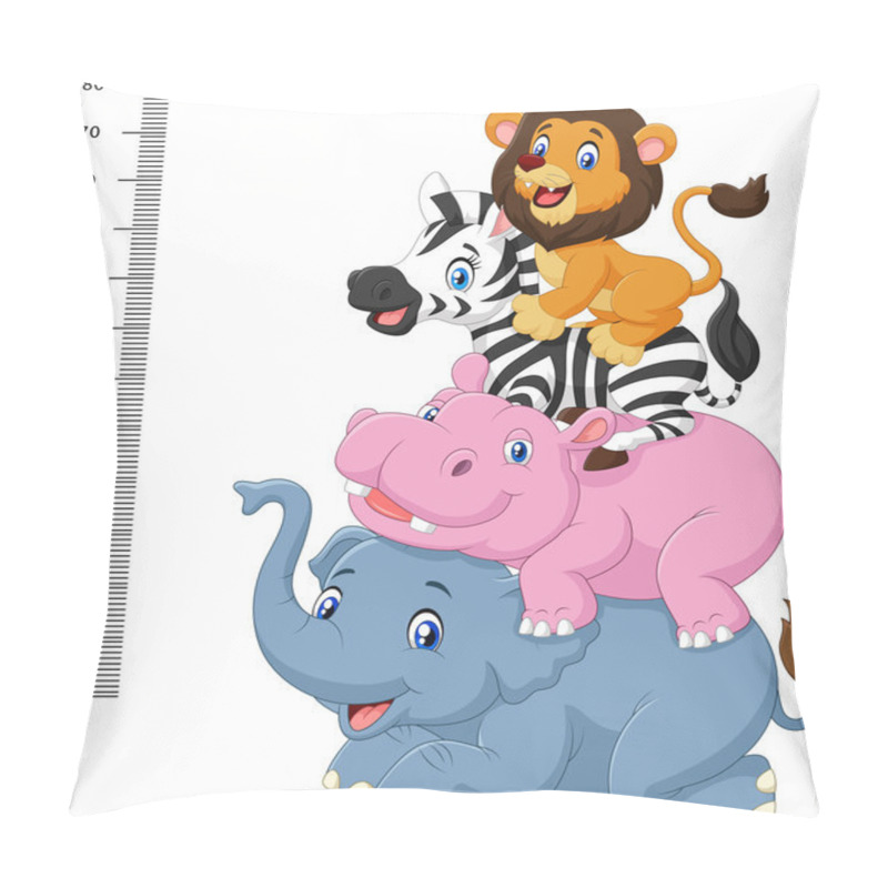 Personality  Height Scale With Funny Africa Animal Collection Set Pillow Covers