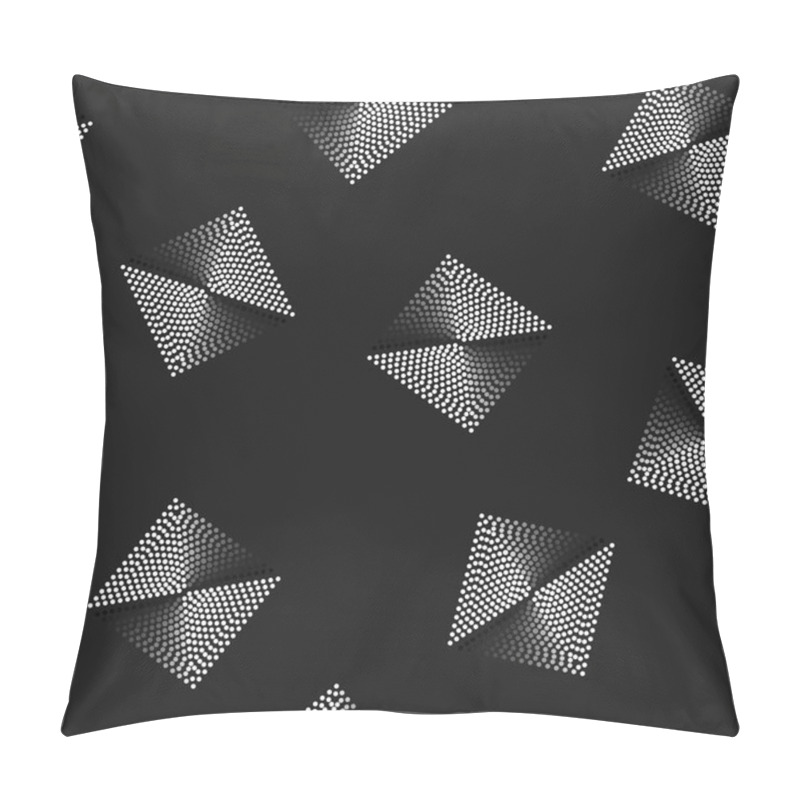 Personality  Seamless Pattern Of Gray Scale Dotted Squares.  Pillow Covers