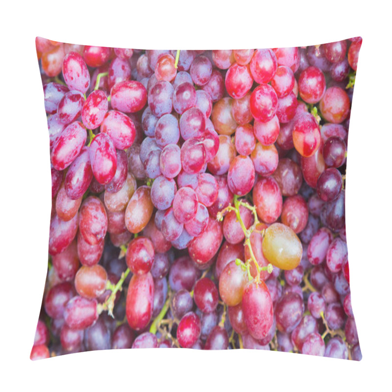 Personality  Red Wine Grapes Background Pillow Covers