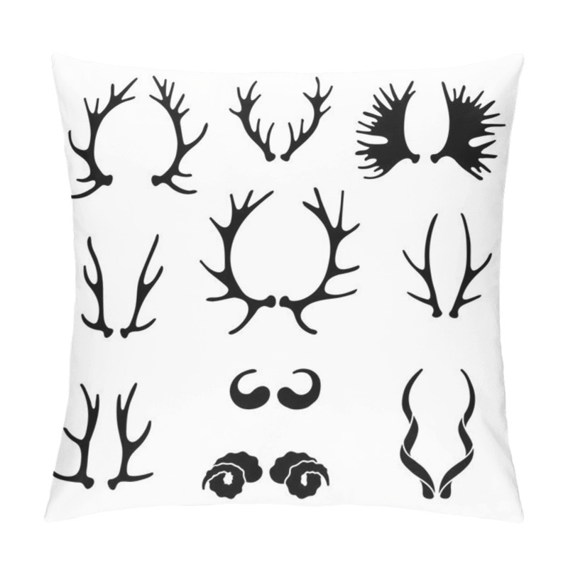 Personality  Set Horns Silhouettes For Design Pillow Covers