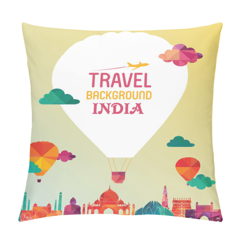 Personality  India Travel Background Pillow Covers