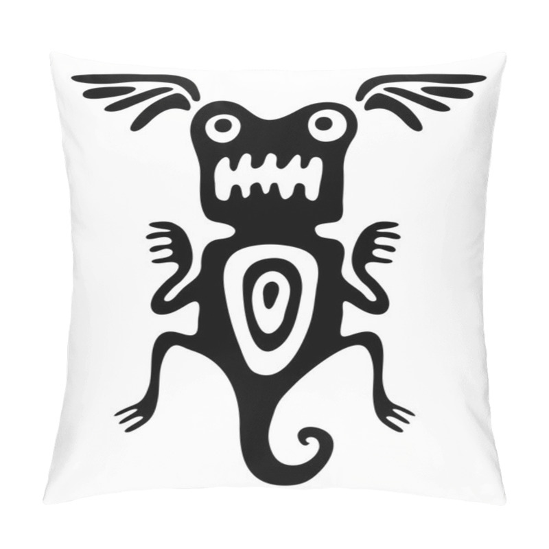 Personality  Mite Or Beetle In Native Style, Vector Pillow Covers