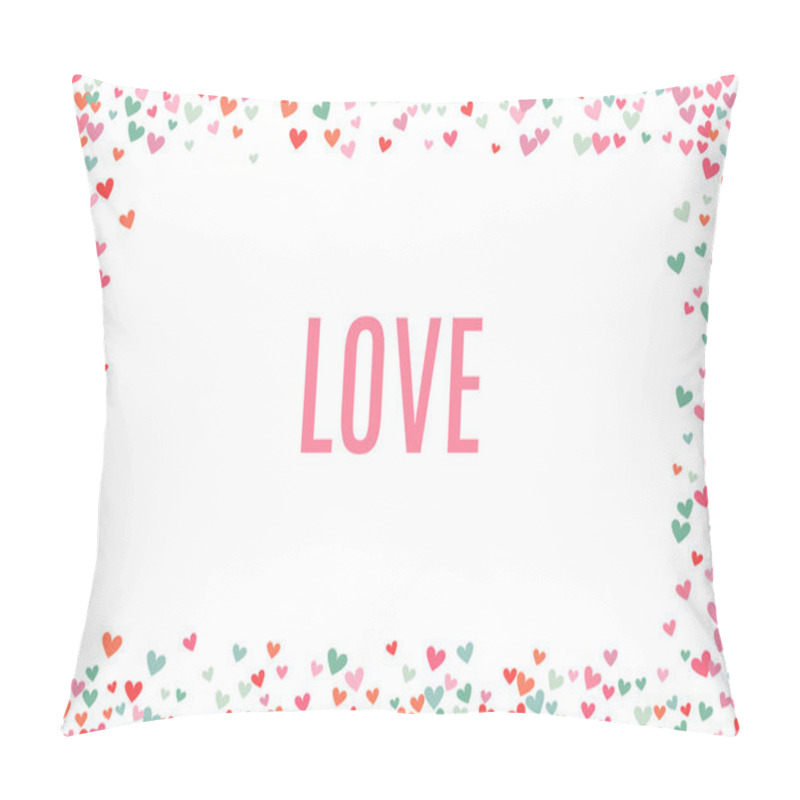 Personality  Romantic Pink And Blue Heart Background. Vector Illustration Pillow Covers