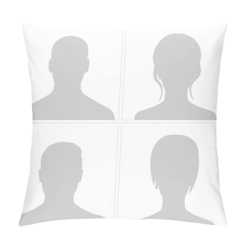 Personality  Avatars Set Grey 2 Pillow Covers