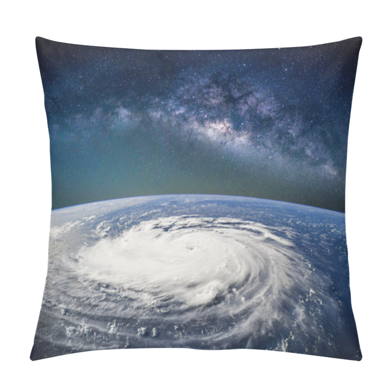 Personality  Landscape With Milky Way Galaxy. Earth View From Space With Milky Way Galaxy. (Elements Of This Image Furnished By NASA) Pillow Covers