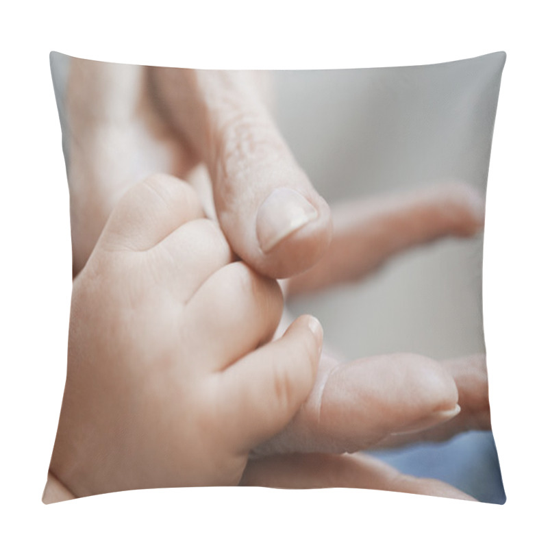 Personality  Baby Holding Woman's Hand Pillow Covers