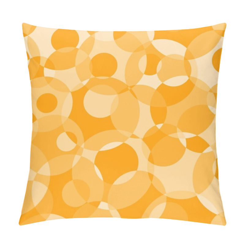 Personality  Abstract Seamless Pattern With Round Geometric Shapes. Circles Of Different Sizes And Shades Of Yellow. Repeating Texture For Wallpaper Design, Textile, Wrapping Paper, Web Pages. Vector Illustration  Pillow Covers