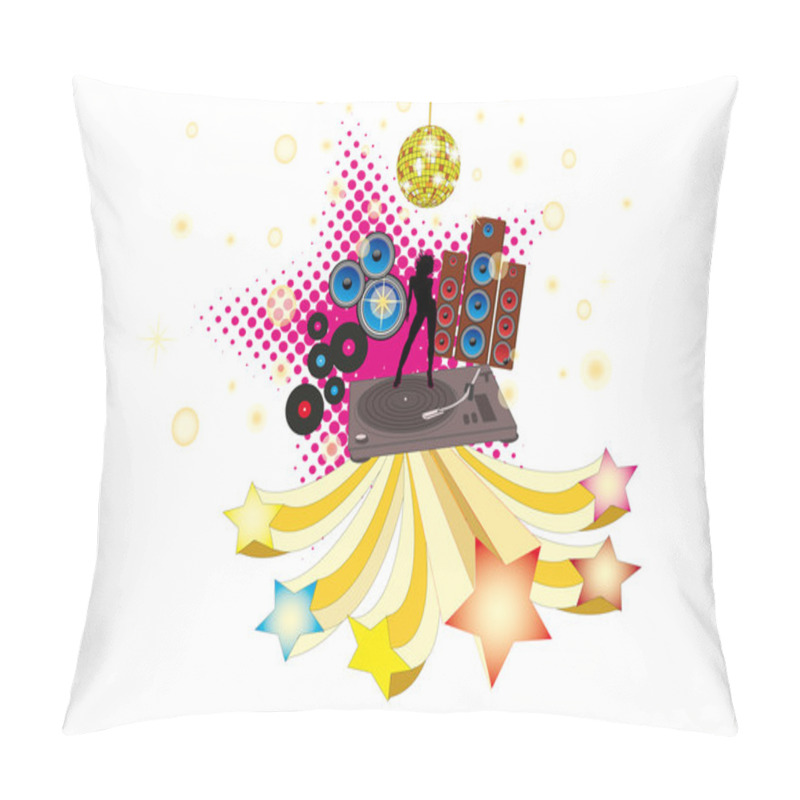 Personality  Retro Disco With Musicbox Pillow Covers