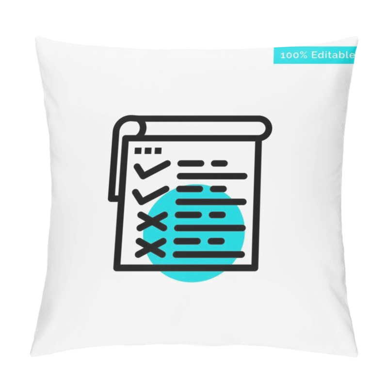 Personality  Checklist, Testing, Report, Qa Turquoise Highlight Circle Point  Pillow Covers