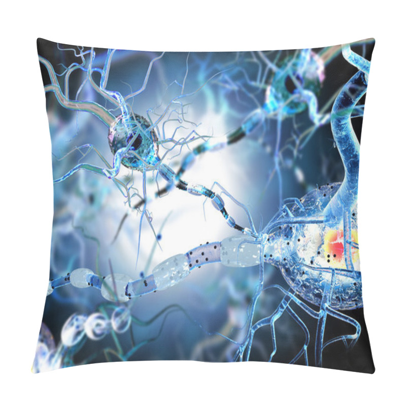 Personality  Nerve Cells, Concept For Neurological Diseases, Tumors And Brain Surgery. Pillow Covers