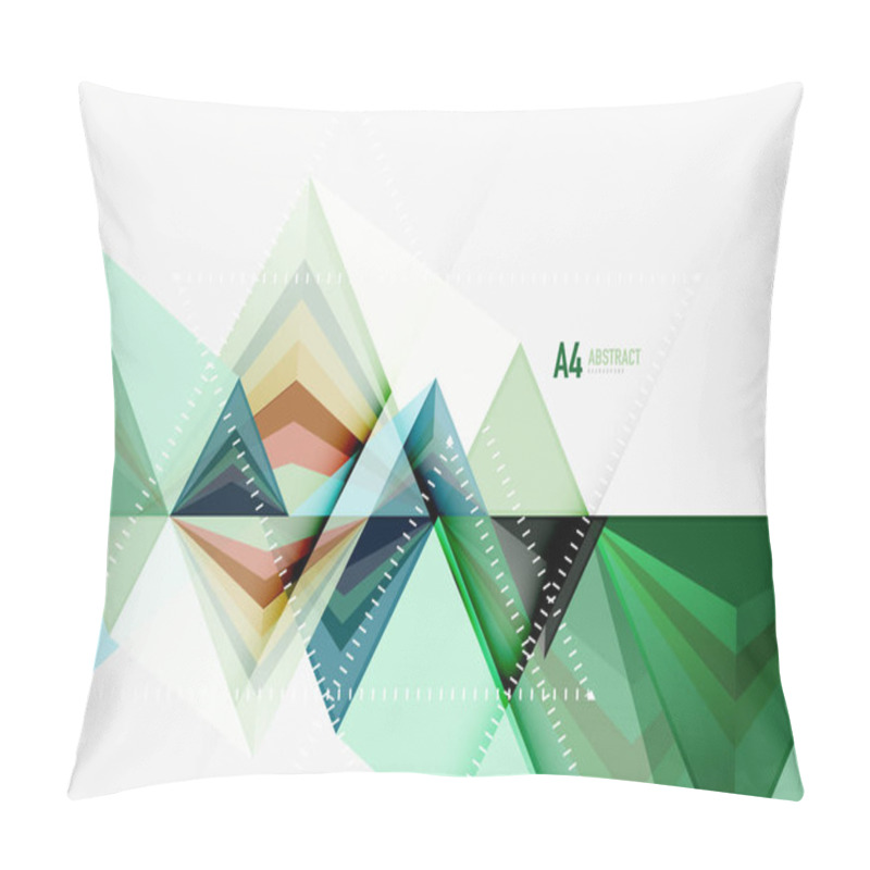 Personality  Triangular Low Poly Vector A4 Size Geometric Abstract Template Pillow Covers