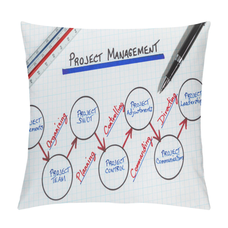 Personality  Project Management Diagram Pillow Covers