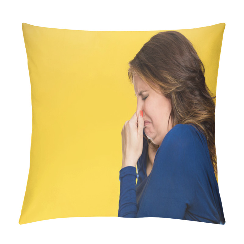 Personality  Woman Covers Pinches Her Nose Something Stinks Pillow Covers