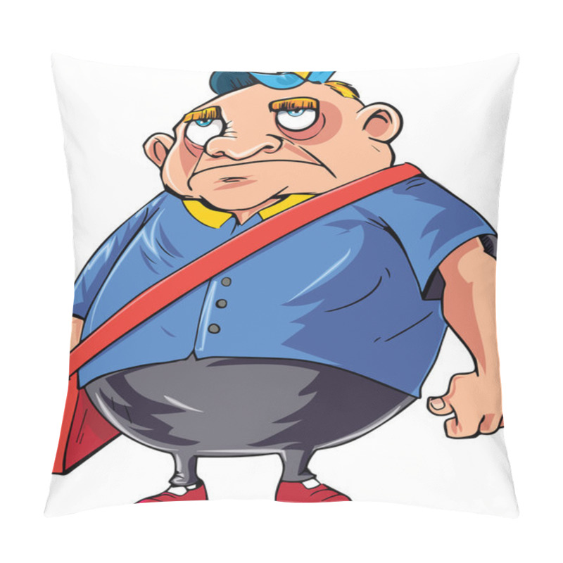 Personality  Cartoon Angry Postman In A Bad Mood Pillow Covers