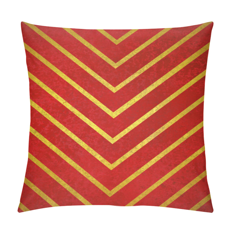 Personality  Red And Gold Chevron Striped Background Pattern Pillow Covers