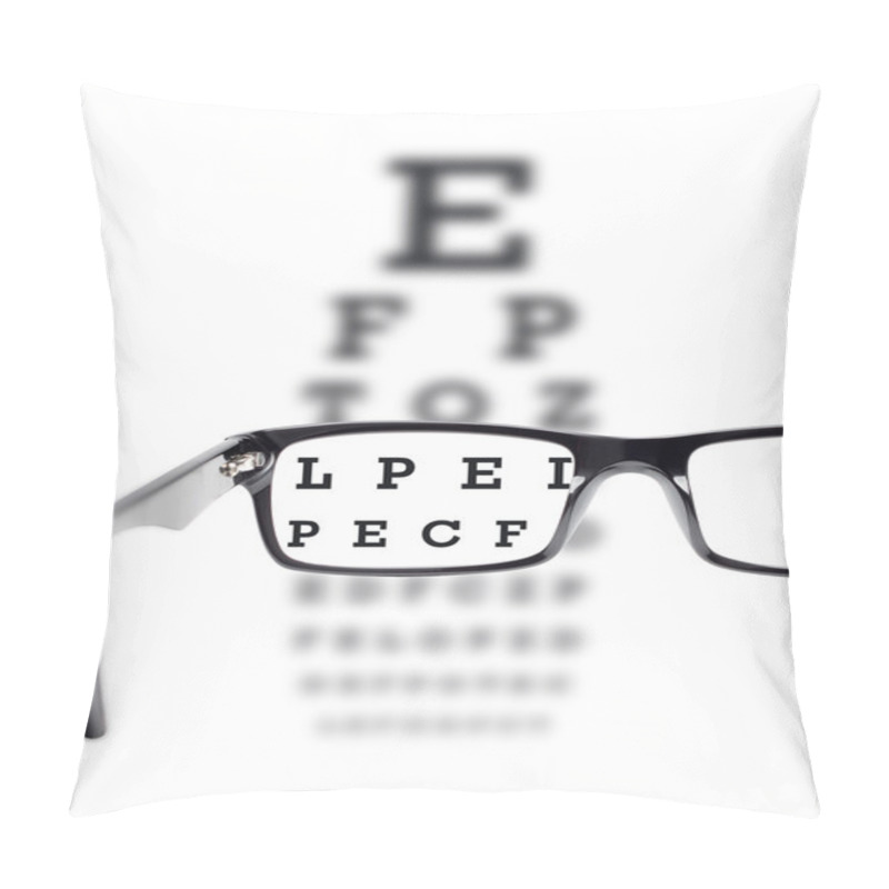 Personality  Sight Test Seen Through Eye Glasses Pillow Covers