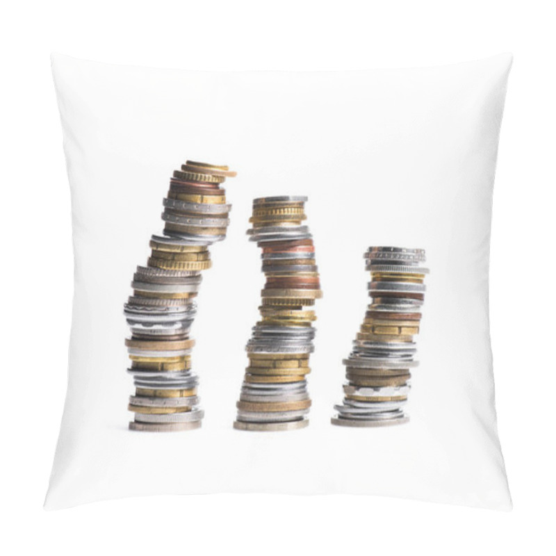 Personality  Stacks Of Various Coins Pillow Covers