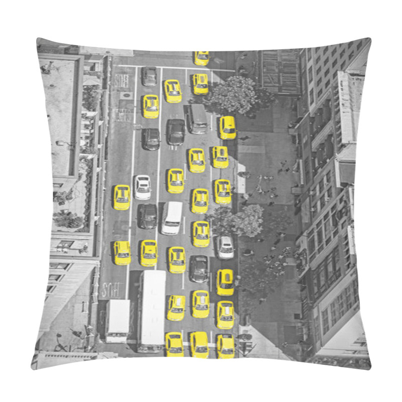 Personality  New York Taxis From Above. Pillow Covers