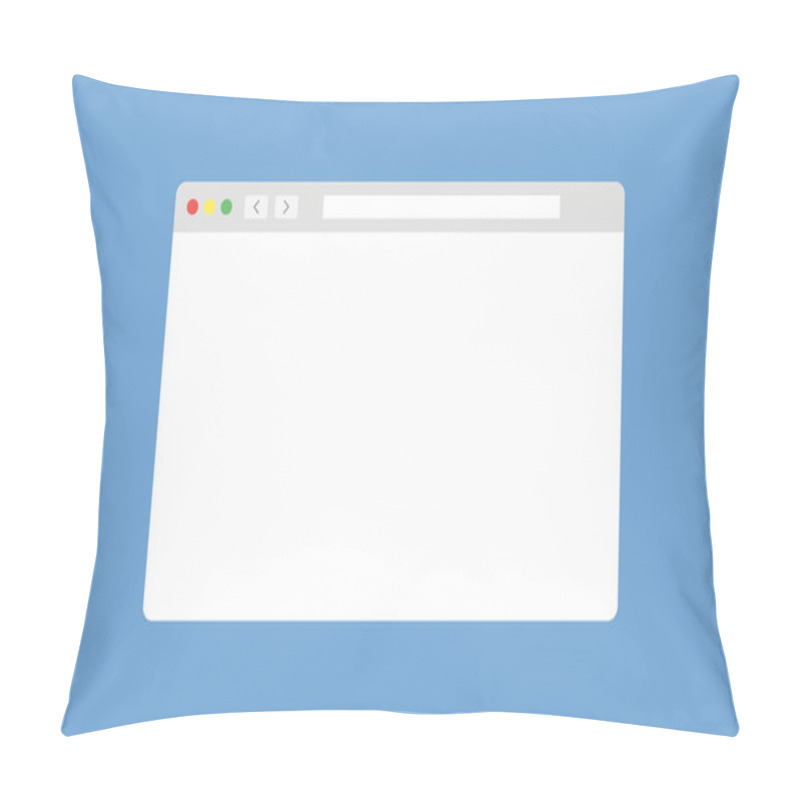 Personality  Browser Window Mock Up In Trendy Flat Style. Technology Concept Vector Design. Blank Screen Web Browser. Isolated Vector Illustration. Pillow Covers