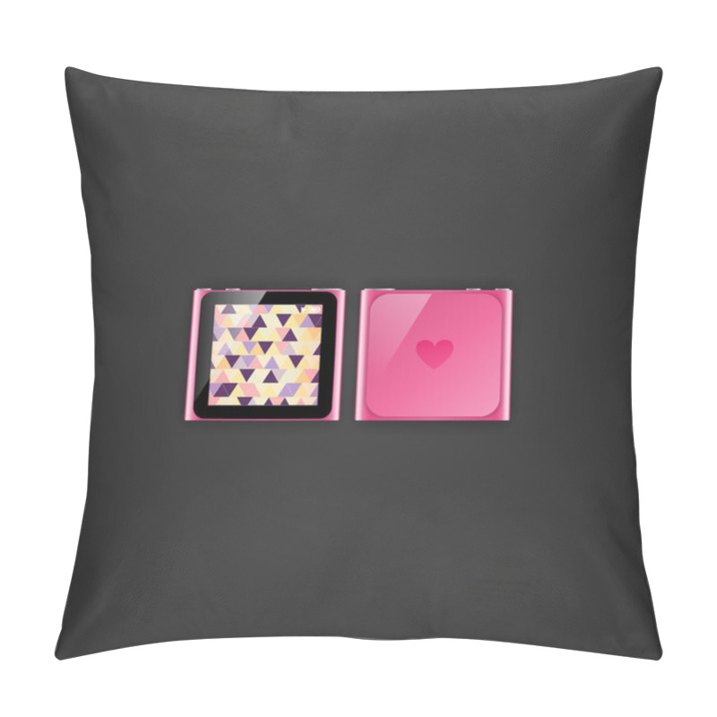 Personality  Modern Mp3 Player. Vector Illuastration. Pillow Covers