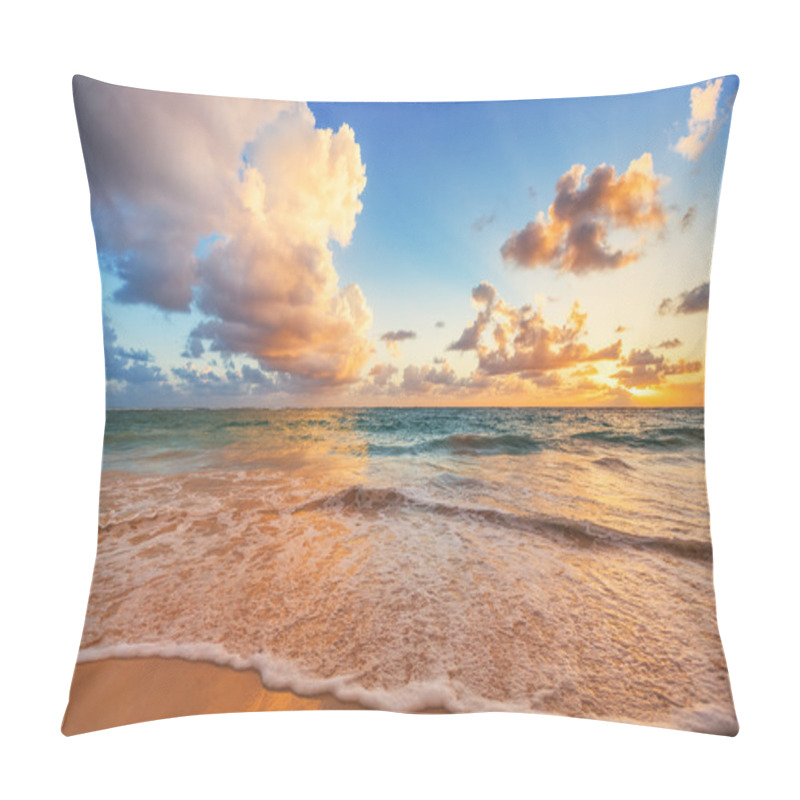 Personality  Beautiful Cloudscape Over Caribbean Sea, Sunrise Shot Pillow Covers