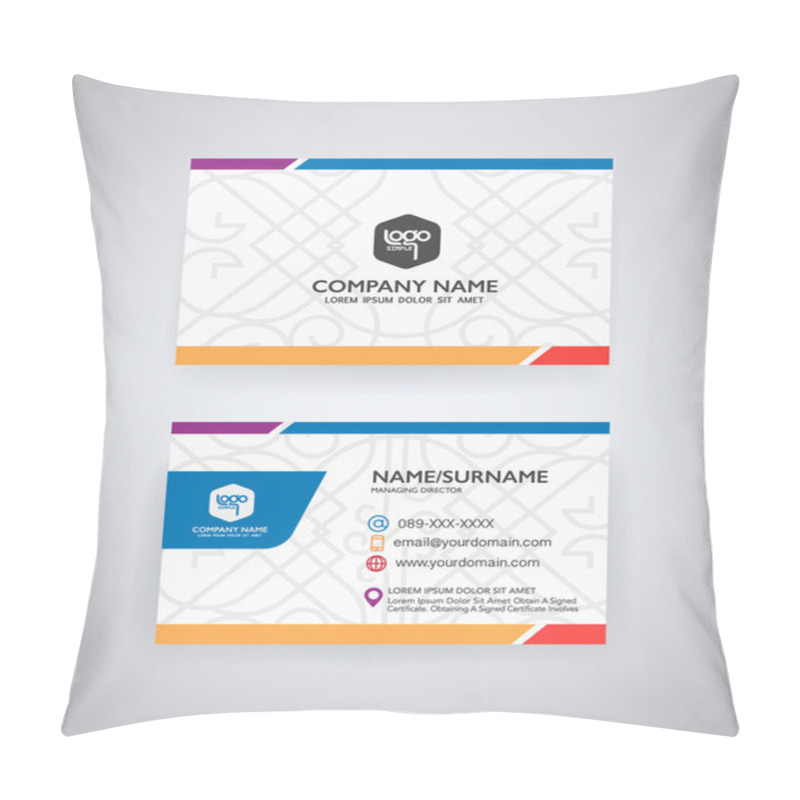 Personality  Vector Modern Creative And Clean Business Card Template Pillow Covers