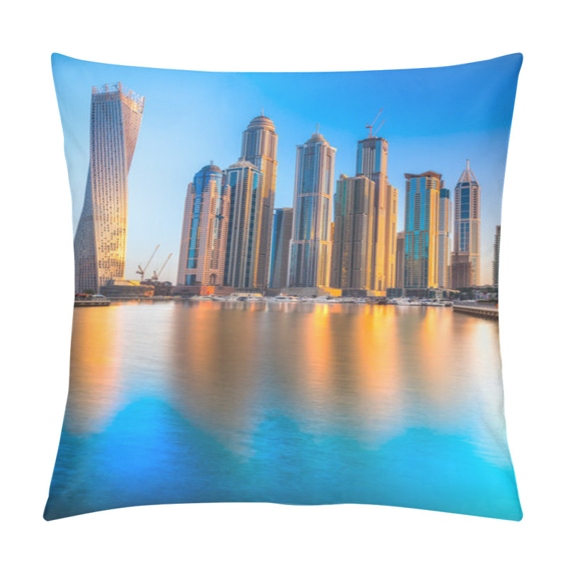 Personality  Dubai Marina Skyline Pillow Covers