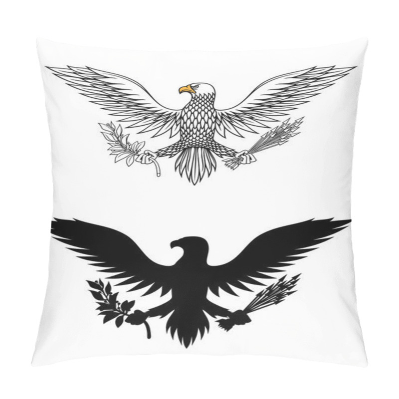 Personality  American Eagle Holding Branch And Arrows Pillow Covers