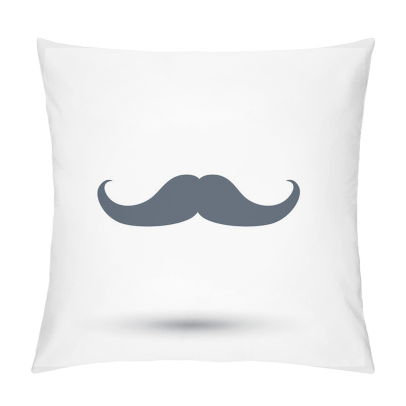 Personality  Mustache Flat Icon Pillow Covers