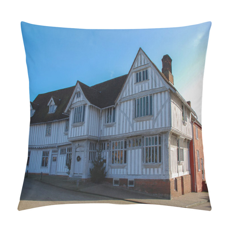 Personality  Historic Buildings In The Suffolk Market Town Of Lavenham, UK Pillow Covers