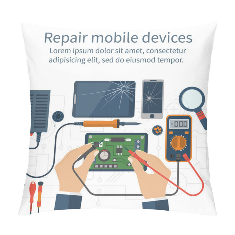 Personality  Mobile Phone Repair Pillow Covers