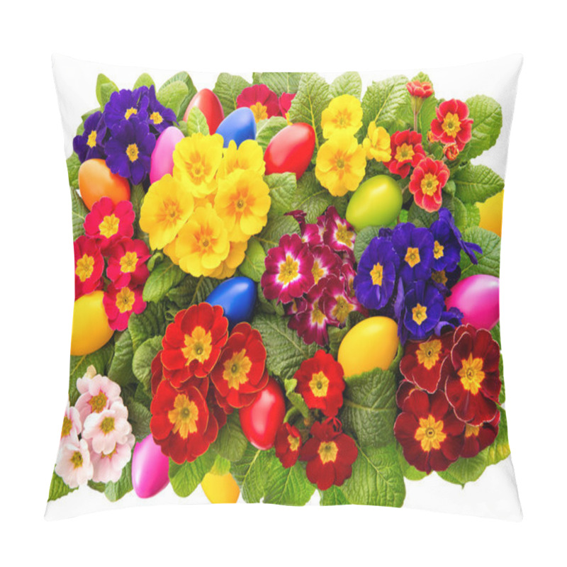 Personality  Primula Flowers With Easter Eggs Decoration Pillow Covers