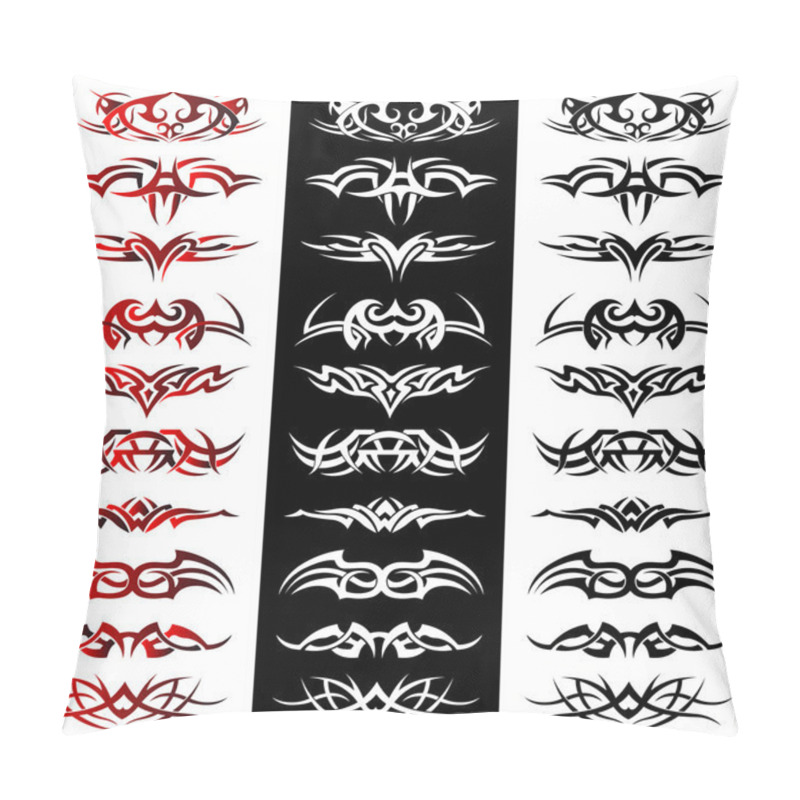 Personality  Tribal Tattoo Pack Vector Pillow Covers