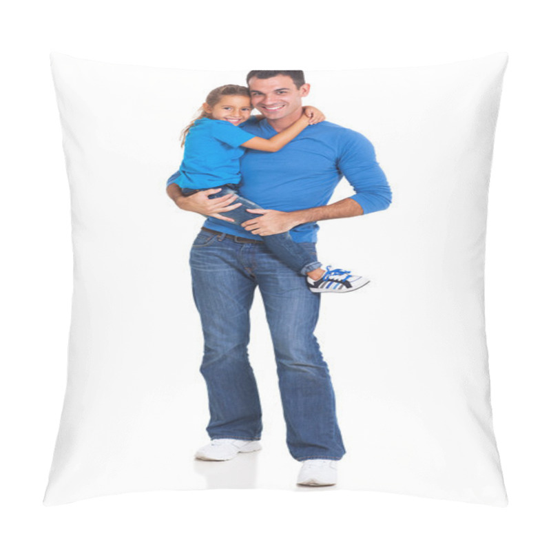 Personality  Father Carrying His Little Daughter Pillow Covers