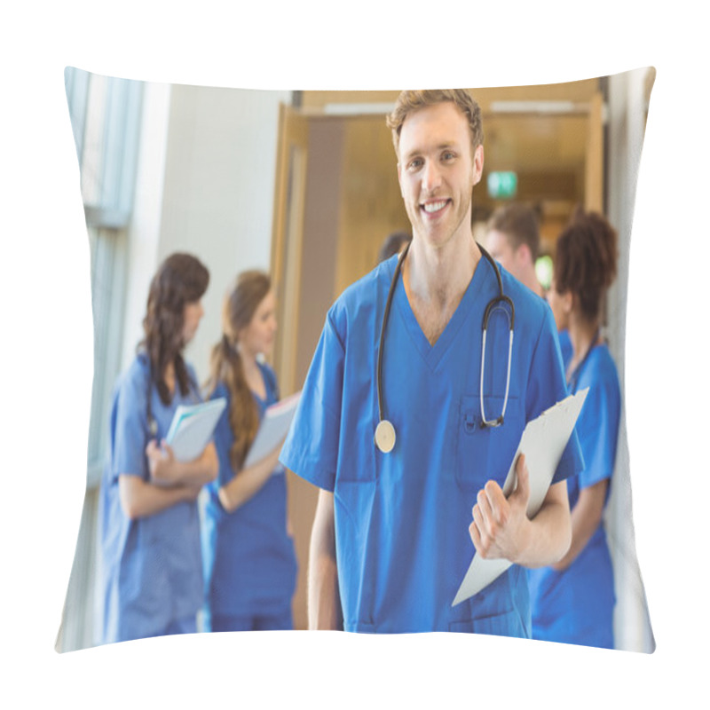 Personality  Medical Student Smiling At The Camera Pillow Covers